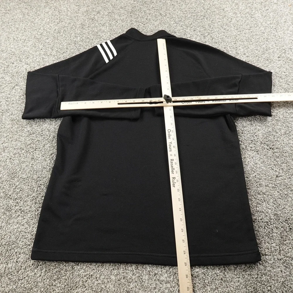 Adidas‎ Pullover Mens L Black 1/4 Zip Golf Long Sleeve Performance Shirt Top Gym